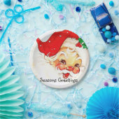 Weihnachten, Vintager Weihnachtsmann, Frohe Festta Pappteller (Party)