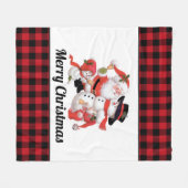 Weihnachten Vintager Weihnachtsmann Name oder Nach Fleecedecke (Vorderseite (Horizontal))