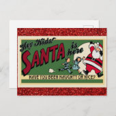 Weihnachten Vintager Weihnachtsmann oder schön Postkarte (Vorne/Hinten)