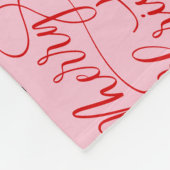 Weihnachten Vintager Weihnachtsmann Pink Fleece Bl (Ecke)