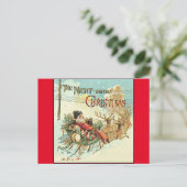 Weihnachten Vintager Weihnachtsmann Postkarte (Stehend Vorderseite)