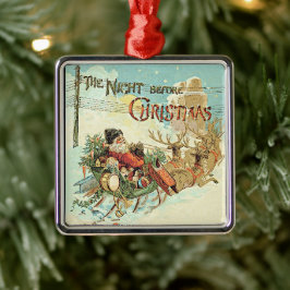 Weihnachten Vintager Weihnachtsmann Silbernes Ornament
