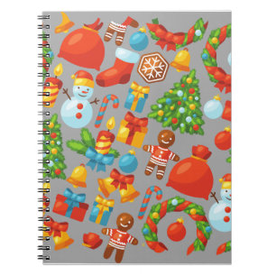Weihnachten Vintager Weihnachtsmann Wasserfarbener Notizblock