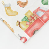 Weihnachten Vintages Rotlastmuster Fleecedecke (Ecke)