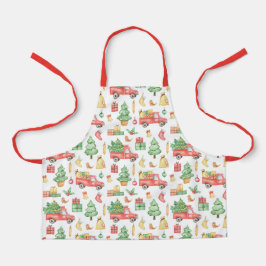 Weihnachten Vintages Rotlastmuster Schürze