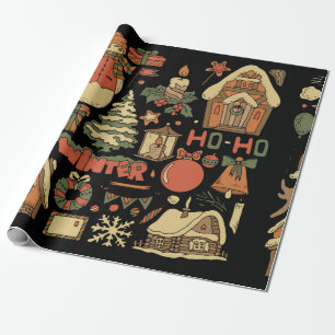 Weihnachten Vintages Set 1 Geschenkpapier