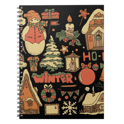 Weihnachten Vintages Set 1 Notizblock (Vorderseite)
