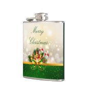 Weihnachten Vinyl Wrapped Flask/Candles Flachmann (Links)