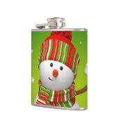 Weihnachten Vinyl Wrapped Flask / Snowman Flachmann (Links)