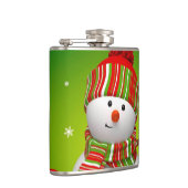 Weihnachten Vinyl Wrapped Flask / Snowman Flachmann (Rechts)