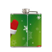 Weihnachten Vinyl Wrapped Flask / Snowman Flachmann (Rückseite)