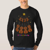 Weihnachten Violins Tree Funny Merry Xmas Musiker T-Shirt (Vorderseite)