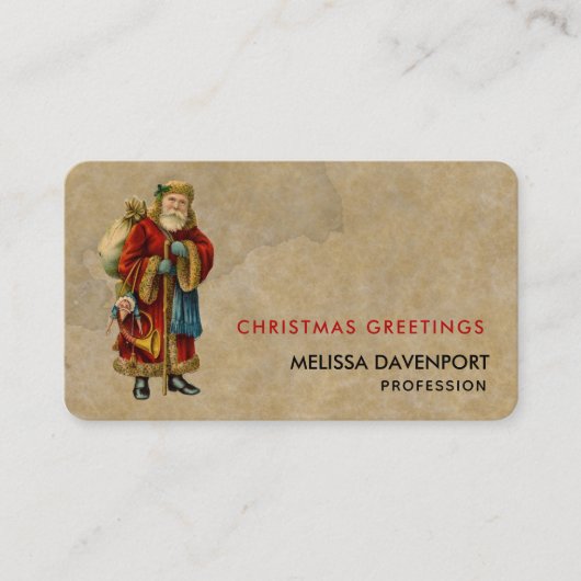 Weihnachten Visitenkarte (Vorderseite)