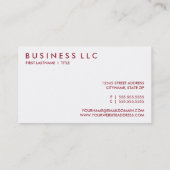 weihnachten. visitenkarte (Rückseite)