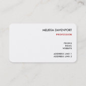 Weihnachten Visitenkarte (Rückseite)