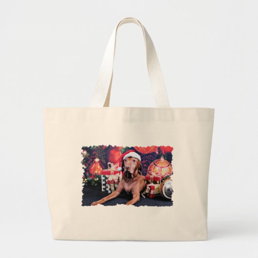 Weihnachten - Vizsla - Budda Jumbo Stoffbeutel (Vorne)