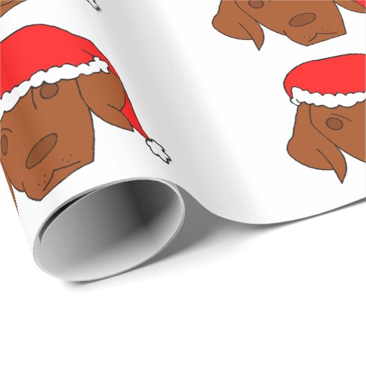 Weihnachten Vizsla Geschenkpapier (Rolleneckpunkt)