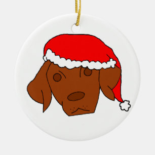 Weihnachten Vizsla Keramik Ornament