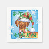 Weihnachten Vizsla Serviette (Vorderseite)