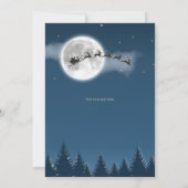 Weihnachten Vollmond Grußkarte Einladung (Rückseite)