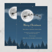 Weihnachten Vollmond Grußkarte Einladung (Vorne/Hinten)