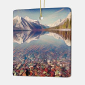 Weihnachten vom McDonald Lake Glacier Park Keramikornament (Links)