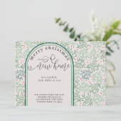 Weihnachten vom Neuen Haus Winter Grün Bewegung Ankündigung (Stehend Vorderseite)