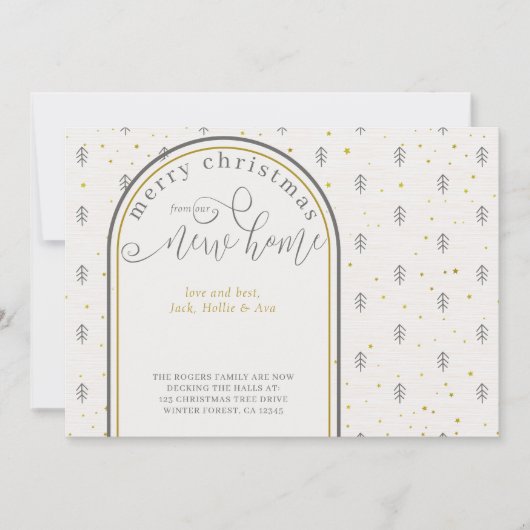 Weihnachten vom New House Nordic Pine Moving Ankündigung (Vorderseite)