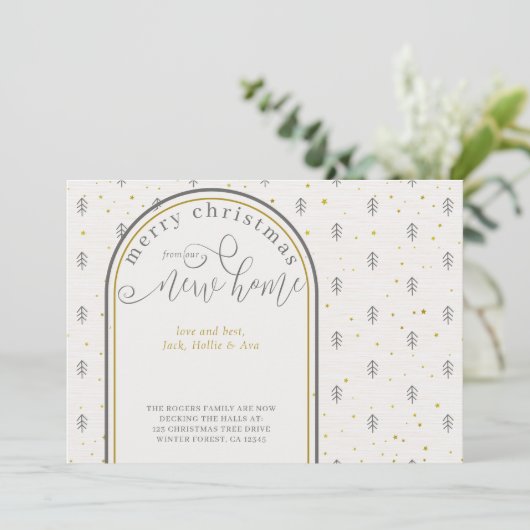 Weihnachten vom New House Nordic Pine Moving Ankündigung (Stehend Vorderseite)