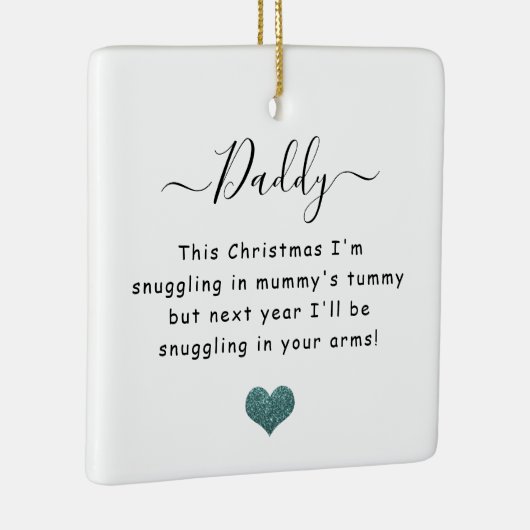 Weihnachten von aufgeblähtem Papa zu sein Keramikornament (Rechts)