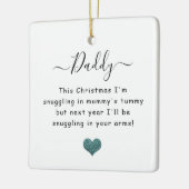 Weihnachten von aufgeblähtem Papa zu sein Keramikornament (Links)