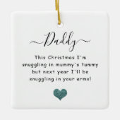 Weihnachten von aufgeblähtem Papa zu sein Keramikornament (Vorderseite)