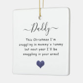 Weihnachten von aufgeblähtem Papa zu sein Keramikornament (Links)