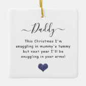 Weihnachten von aufgeblähtem Papa zu sein Keramikornament (Vorderseite)