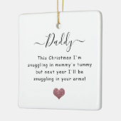 Weihnachten von aufgeblähtem Papa zu sein Keramikornament (Links)