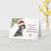 Weihnachten von Cavalier King Charles Spaniel Dog Karte (Gelbe Blume)
