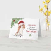 Weihnachten von Cavalier King Charles Spaniel Dog Karte (Gelbe Blume)