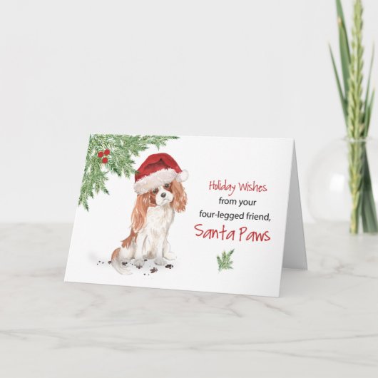 Weihnachten von Cavalier King Charles Spaniel Dog Karte (Vorderseite)
