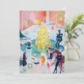 Weihnachten von Florine Stettheimer Dankeskarte (Stehend Vorderseite)