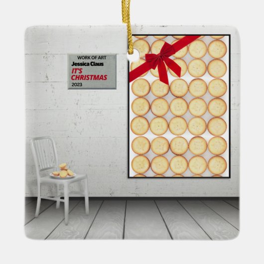 "Weihnachten" von Jessica Claus Keramikornament (Vorderseite)