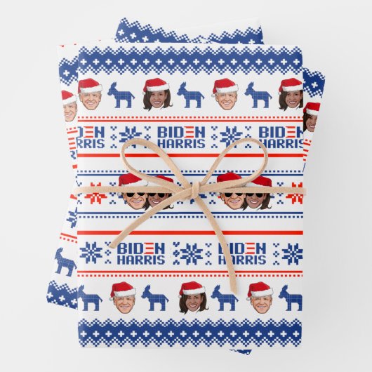 Weihnachten von Joe und Kamala Aviator Geschenkpapier Set (Beispiel)