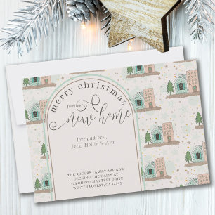 Weihnachten von New House Village Apartment Moving Ankündigung