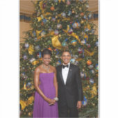 Weihnachten von Präsident Barack Obama und Michell Aufkleber (Vorderseite)