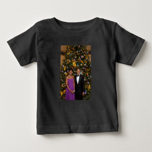 Weihnachten von Präsident Barack Obama und Michell Baby T-shirt (Vorderseite)