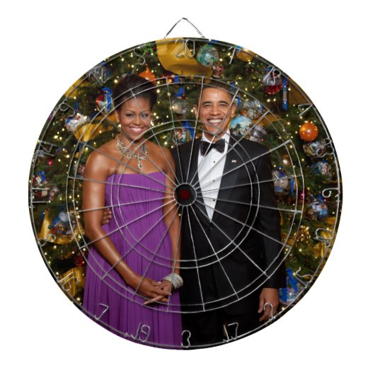Weihnachten von Präsident Barack Obama und Michell Dartscheibe (vorne)