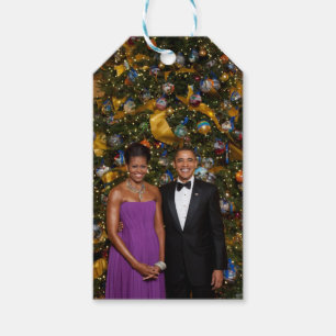 Weihnachten von Präsident Barack Obama und Michell Geschenkanhänger