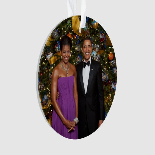 Weihnachten von Präsident Barack Obama und Michell Ornament (Vorderseite)