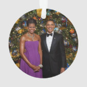 Weihnachten von Präsident Barack Obama und Michell Ornament (Rückseite)