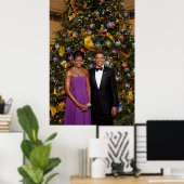 Weihnachten von Präsident Barack Obama und Michell Poster (Heimbüro)