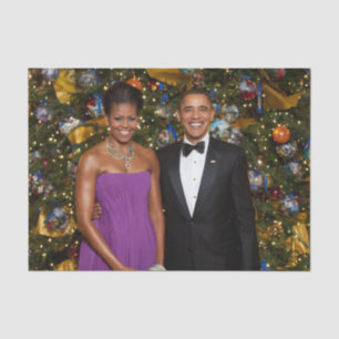 Weihnachten von Präsident Barack Obama und Michell Seidenpapier